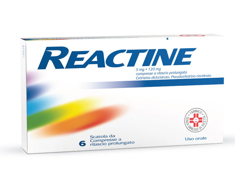 REACTINE*6CPR 5MG+120MG RP - Farmacia Murachelli Di Putelli dr. Giovanni