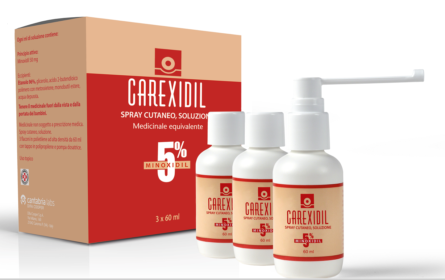 CAREXIDIL*3FL SOLUZ CUT 60ML5% - Farmacia Murachelli Di Putelli dr. Giovanni