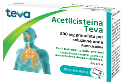 ACETILCISTEINA TEVA*30BS 200MG - Farmacia Murachelli Di Putelli dr. Giovanni