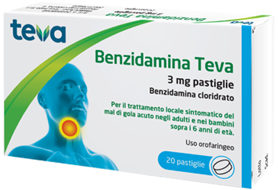 BENZIDAMINA TEVA*20PASTL 3MG - Farmacia Murachelli Di Putelli dr. Giovanni