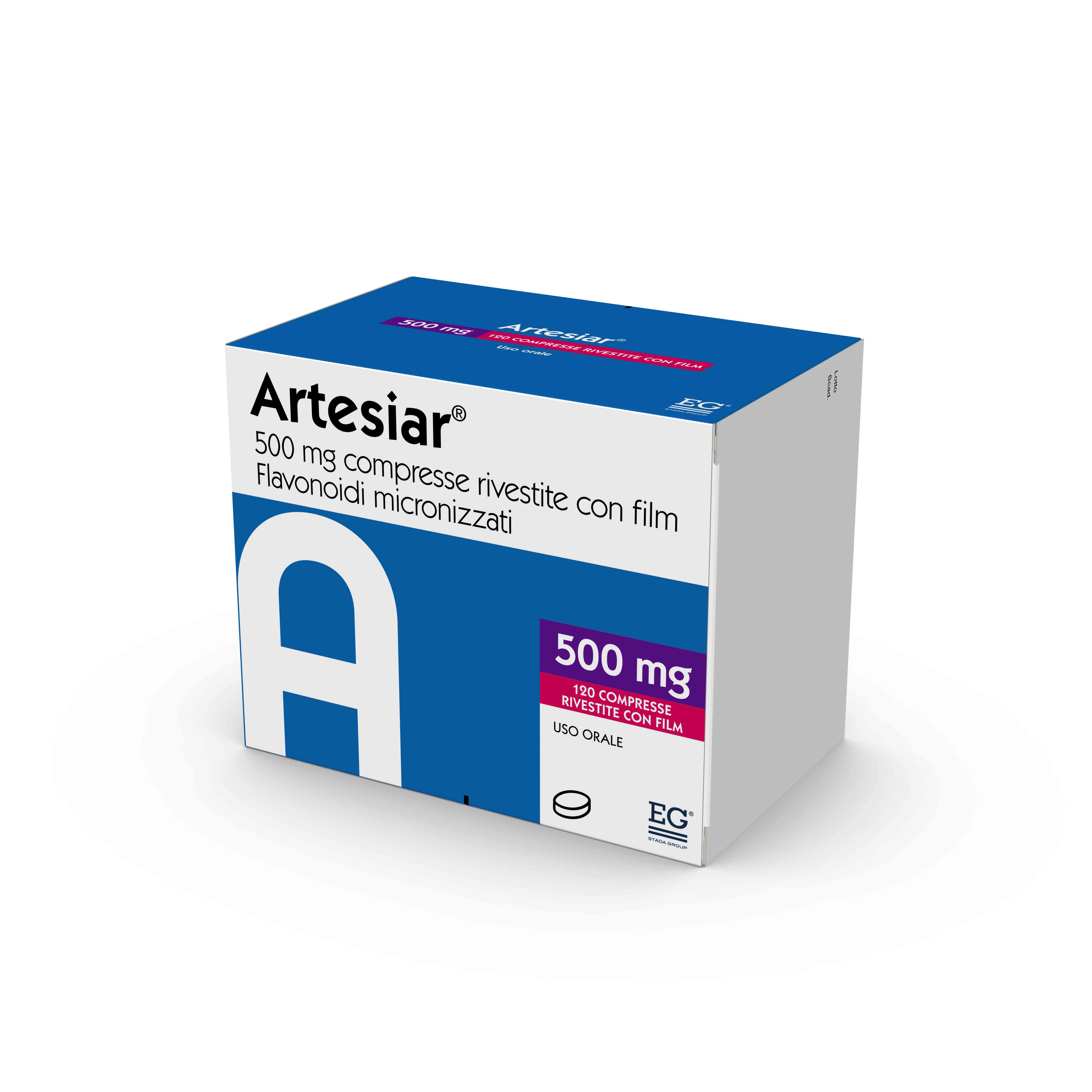 ARTESIAR*120CPR RIV 500MG - Farmacia Murachelli Di Putelli dr. Giovanni