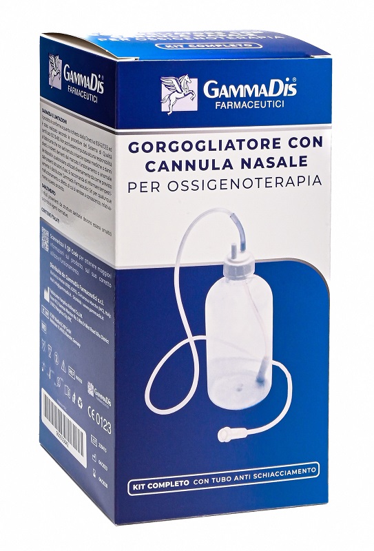 GORGOGLIATORE PER OSSIGENOTERAPIA CON OCCHIALE + CANNULA NASALE GAMMADIS - Farmacia Murachelli Di Putelli dr. Giovanni