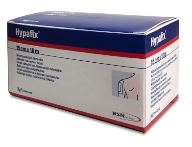 FASCIA AUTOADESIVA PER FISSAGGIO CATETERI E MEDICAZIONI HYPAFIX IN TESSUTO NON TESSUTO DI POLIESTERE ELASTICO ACRILICO SENZA RESINE E GOMME NATURALI 15X1000CM - Farmacia Murachelli Di Putelli dr. Giovanni