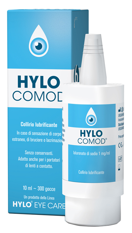 HYLO-COMOD GOCCE OCULARI IALURONATO DI SODIO 0,1%  FLACONCINO 10 ML - Farmacia Murachelli Di Putelli dr. Giovanni