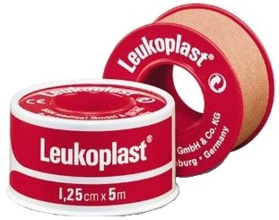 CEROTTO CHIRURGICO PER FISSAGGIO MEDICAZIONI IN ROCCHETTO LEUKOPLAST SUPPORTO VISCOSA COLOR PELLE MASSA ADESIVA CAUCCIU' OSSIDO DI ZINCO 1,25X500CM MUTUABILE - Farmacia Murachelli Di Putelli dr. Giovanni