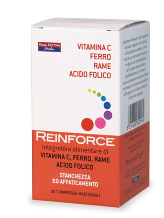 REINFORCE FERRO + RAME + VITAMINA C 30 COMPRESSE MASTICABILI - Farmacia Murachelli Di Putelli dr. Giovanni