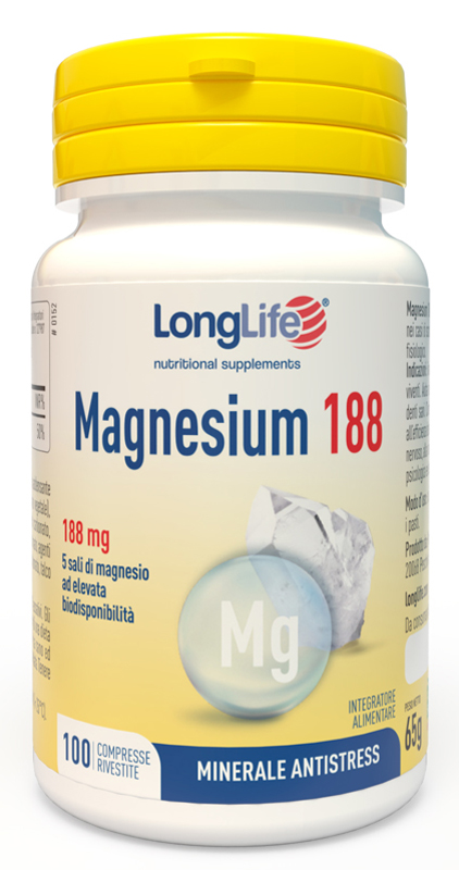 LONGLIFE MAGNESIUM 188 100 COMPRESSE RIVESTITE DA 6,5 G - Farmacia Murachelli Di Putelli dr. Giovanni
