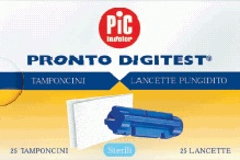LANCETTE PUNGIDITO PIC DIGITEST GAUGE 28 25 PEZZI + 25 TAMPONCINI ASSORBENTI - Farmacia Murachelli Di Putelli dr. Giovanni