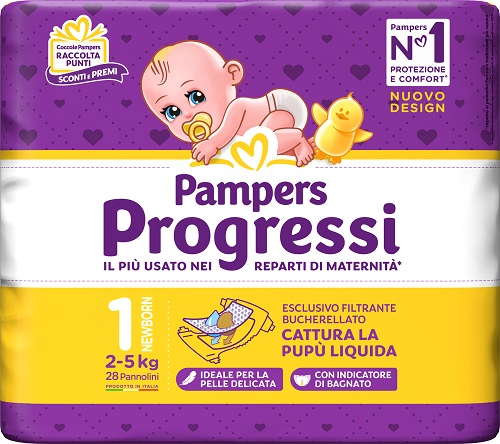 PAMPERS PROGRESSI NEWBORN PANNOLINO 1 2-5KG 28 PEZZI - Farmacia Murachelli Di Putelli dr. Giovanni