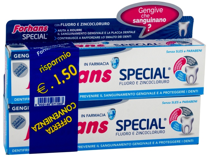 FORHANS SP DENTIF 2X75ML - Farmacia Murachelli Di Putelli dr. Giovanni