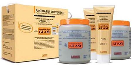GUAM FANGHI D'ALGA DOPPIA CONVENIENZA CON FANGHI D'ALGA GUAM 2 X 1 KG + CREMA GEL 2 X 250 ML - Farmacia Murachelli Di Putelli dr. Giovanni