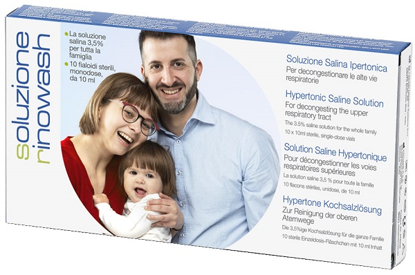 RINOWASH SOLUZIONE SALINA IPERTONICA PER PULIZIA NASO 10 FIALE RICHIUDIBILI X 10 ML - Farmacia Murachelli Di Putelli dr. Giovanni