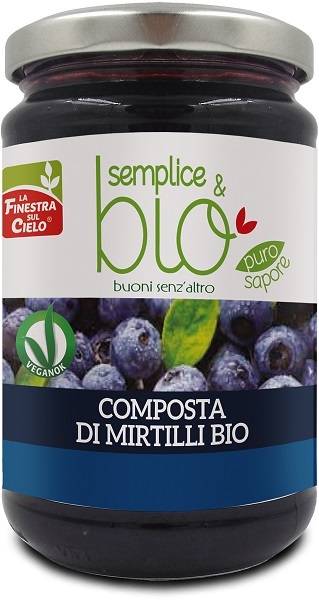 COMPOSTA DI MIRTILLI BIO CON POLPA DI MELA 320 G - Farmacia Murachelli Di Putelli dr. Giovanni