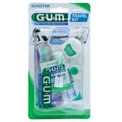 GUM TRAVEL KIT VIAGGIO 1 SPAZZOLINO PIEGHEVOLE GUM TRAVEL + 1 DENTIFRICIO VIAGGIO 12 ML + 1 ROCCHETTO FILO INTERDENTALE 10MT + 2 SCOVOLINI GOMMA GUM SOFT PICKS - Farmacia Murachelli Di Putelli dr. Giovanni