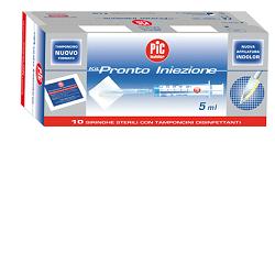 ASTUCCIO PIC PRONTO INIEZIONE CON 10 SIRINGHE STERILI MONOUSO APIROGENE ED ATOSSICHE CON AGO 14 ULTRAFINE 5ML - Farmacia Murachelli Di Putelli dr. Giovanni