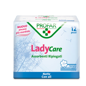 LADYCARE ASSORBENTI NOTTE ALI 12 PEZZI PROFAR - Farmacia Murachelli Di Putelli dr. Giovanni