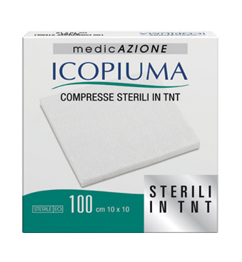 ICOPIUMA GARZA COMPRESSA IN TESSUTO NON TESSUTO ADESIVA 10X10 CM 100 PEZZI - Farmacia Murachelli Di Putelli dr. Giovanni