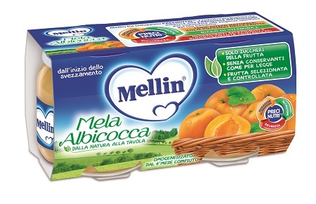 MELLIN OMOGENEIZZATO MELA/ALBICOCCA 100 G 2 PEZZI - Farmacia Murachelli Di Putelli dr. Giovanni