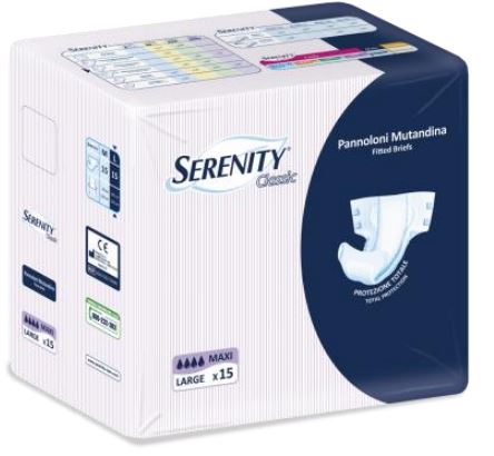 PANNOLONE PER INCONTINENZA A MUTANDINA SERENITY CLASSIC FORMATO MAXI TAGLIA LARGE 15 PEZZI - Farmacia Murachelli Di Putelli dr. Giovanni