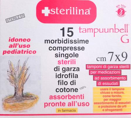 STERILINA TAMPONE DI GARZA COMPRESSA IDROFILA DI COTONE 7 X 9 CM 15 PEZZI - Farmacia Murachelli Di Putelli dr. Giovanni
