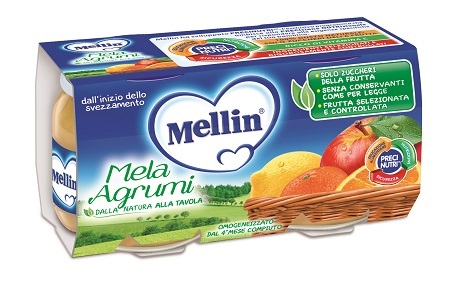 MELLIN OMOGENEIZZATO MELA AGRUMI 100 G 2 PEZZI - Farmacia Murachelli Di Putelli dr. Giovanni