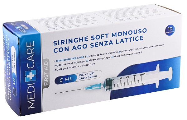 SIRINGA SOFT CAPACITA' 5ML AGO GAUGE 23 CONFEZIONE 10 PEZZI GAMMADIS - Farmacia Murachelli Di Putelli dr. Giovanni