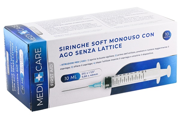 SIRINGA SOFT CAPACITA' 10ML AGO GAUGE 21 CONFEZIONE 10 PEZZI GAMMADIS - Farmacia Murachelli Di Putelli dr. Giovanni