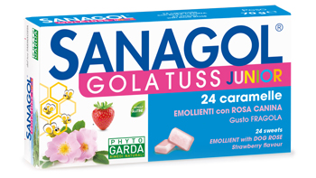 SANAGOL GOLA TUSS JUNIOR FRAGOLA 24 CARAMELLE - Farmacia Murachelli Di Putelli dr. Giovanni
