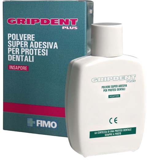 GRIPDENT PLUS POLVERE SUPER ADESIVA PER PROTESI DENTALI 40 G - Farmacia Murachelli Di Putelli dr. Giovanni