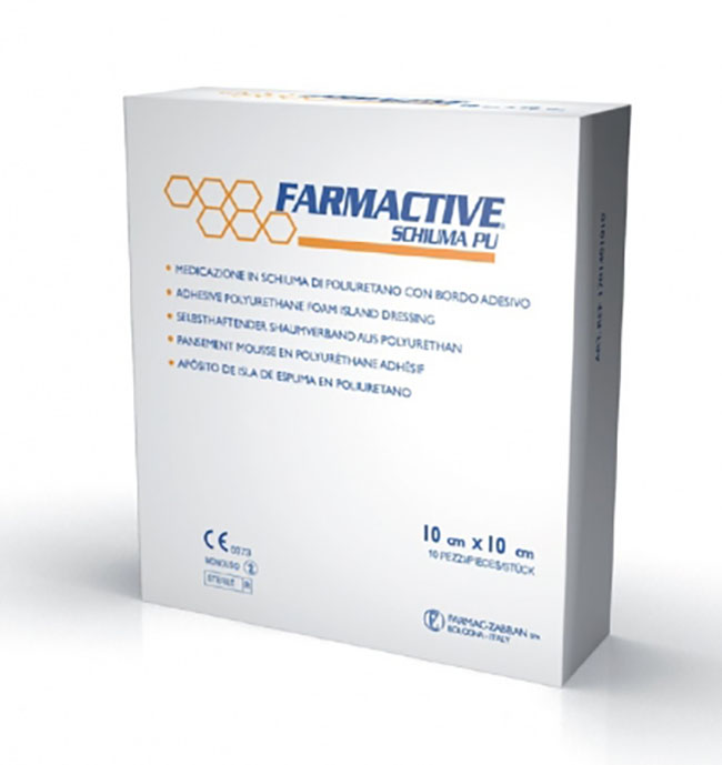 CEROTTO FARMACTIVE SCHIUMA IN POLIURETANO 10X10 CM 10 PEZZI - Farmacia Murachelli Di Putelli dr. Giovanni