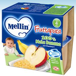 MELLIN FRUTTA PURA MELA BANANA 100 G 4 PEZZI - Farmacia Murachelli Di Putelli dr. Giovanni