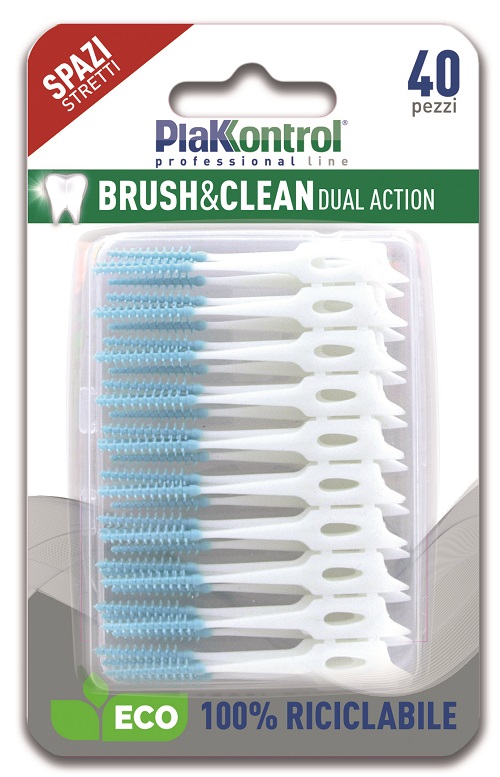 PLAKKONTROL BRUSH & CLEAN SCOVOLINI SPAZI STRETTI 40 PEZZI - Farmacia Murachelli Di Putelli dr. Giovanni