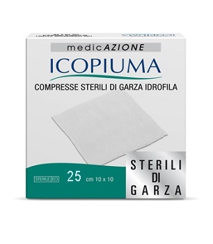 ICOPIUMA GARZA COMPRESSA IDROFILA 10X10CM 25 PEZZI - Farmacia Murachelli Di Putelli dr. Giovanni