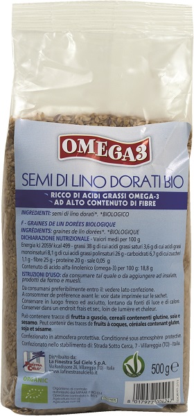 LA FINESTRA SUL CIELO SEMI DI LINO DORATI 500 G - Farmacia Murachelli Di Putelli dr. Giovanni