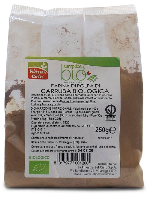 POLPA DI CARRUBA FARINA BIO 250 G - Farmacia Murachelli Di Putelli dr. Giovanni