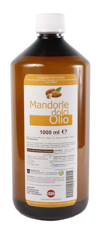 MANDORLE DOLCI OLIO 1000 ML - Farmacia Murachelli Di Putelli dr. Giovanni