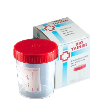 CONTENITORE PER URINA BIO TAINER GRADUATO CON SUPERFICIE DI SCRITTURA CON TAPPO A VITE CAPACITA' 120ML 1 PEZZO - Farmacia Murachelli Di Putelli dr. Giovanni