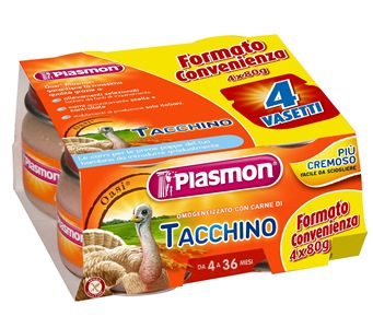 PLASMON OMOGENEIZZATO TACCHINO 4 X 80 G CON GIFT - Farmacia Murachelli Di Putelli dr. Giovanni