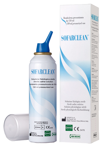 SOLUZIONE FISIOLOGICA SOFARCLEAN 150ML IN BOMBOLETTA PRESSURIZZATA - Farmacia Murachelli Di Putelli dr. Giovanni