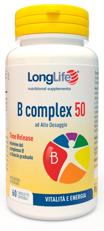 LONGLIFE B COMPLEX 50 RILASCIO GRADUALE 60 TAVOLETTE DIVISIBILI - Farmacia Murachelli Di Putelli dr. Giovanni
