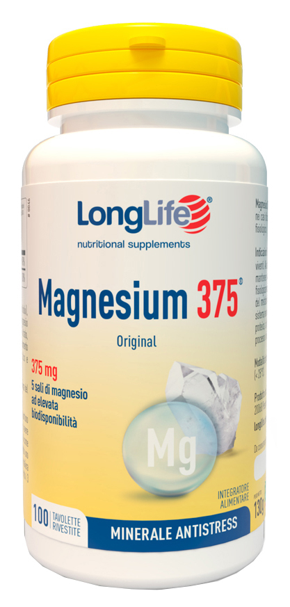 LONGLIFE MAGNESIUM 375 ORIGINAL 375 MG 100 TAVOLETTE - Farmacia Murachelli Di Putelli dr. Giovanni