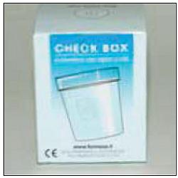 CONTENITORE PER URINE CHECK BOX IN POLIPROPILENE TAPPO A VITE CON SPAZIO SCRIVIBILE 120 ML 1 PEZZO - Farmacia Murachelli Di Putelli dr. Giovanni