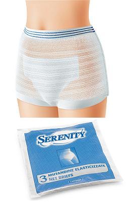 MUTANDINA ELASTICA RETTANGOLARE A RETE SERENITY L 3 PEZZI - Farmacia Murachelli Di Putelli dr. Giovanni