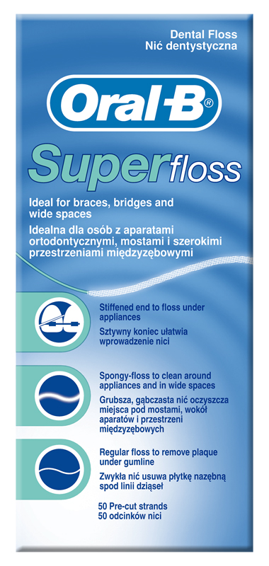 ORALB SUPERFLOSS FILO INTERDENTALE 50 FILI - Farmacia Murachelli Di Putelli dr. Giovanni