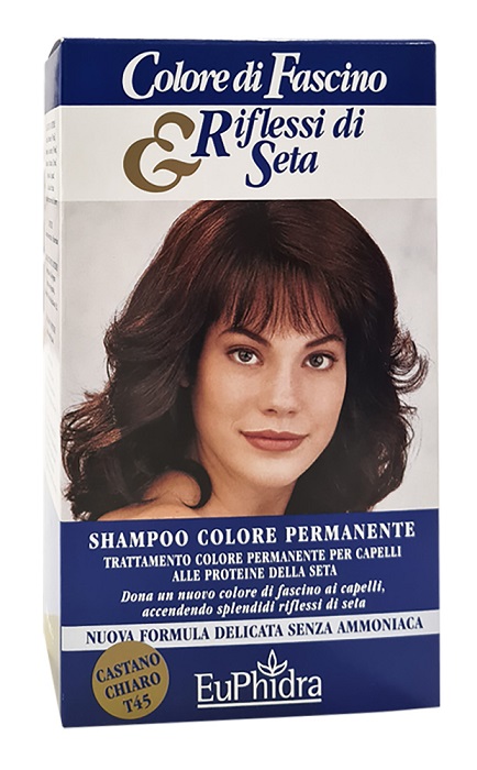 EUPHIDRA COLORE DI FASCINO & RIFLESSI DI SETA SHAMPOO COLORE PERMANENTE 45 CASTANO CHIARO 120 ML - Farmacia Murachelli Di Putelli dr. Giovanni