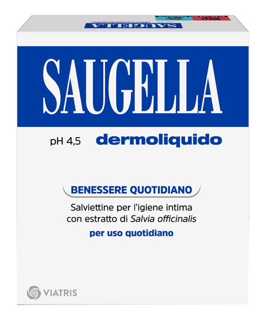 SAUGELLA DERMOLIQUIDO PH 4,5 SALVIETTINE IGIENE INTIMA BENESSERE QUOTIDIANO 10 PEZZI - Farmacia Murachelli Di Putelli dr. Giovanni