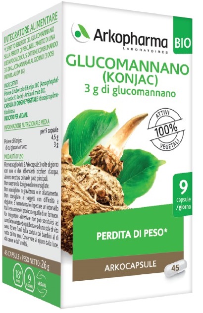 ARKO CAPSULE GLUCOMANNANO BIO 45 CAPSULE - Farmacia Murachelli Di Putelli dr. Giovanni