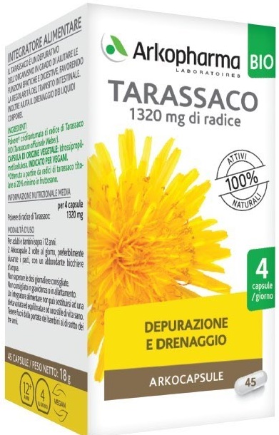 ARKO CAPSULE TARASSACO BIO 45 CAPSULE - Farmacia Murachelli Di Putelli dr. Giovanni