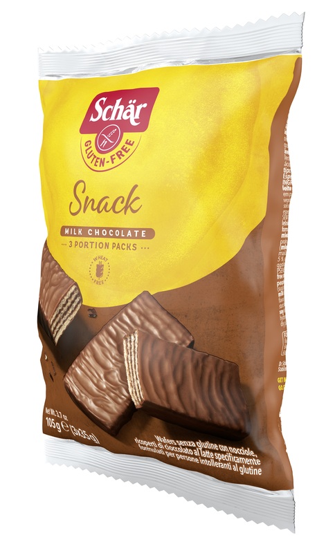 SCHAR SNACK CON CIOCCOLATO AL LATTE E NOCCIOLE 3 WAFER X 35 G - Farmacia Murachelli Di Putelli dr. Giovanni