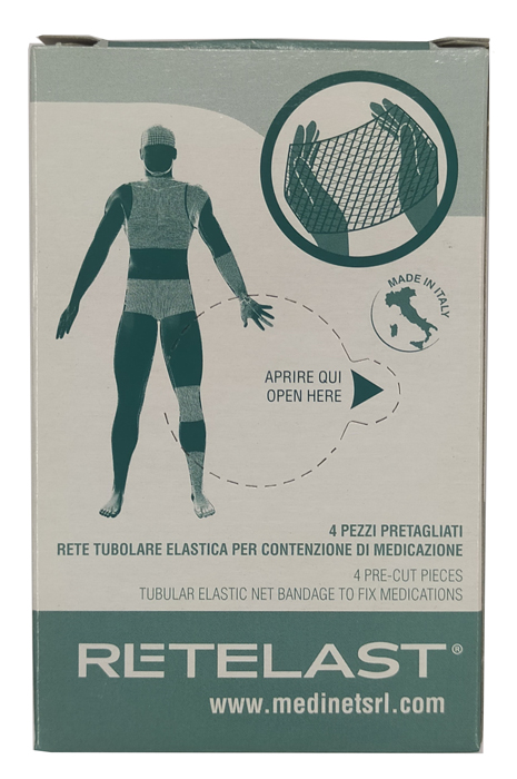 RETE TUBOLARE RETELAST ELASTICA PRETAGLIATA BIANCA PER TESTA O COSCIA 4 PEZZI - Farmacia Murachelli Di Putelli dr. Giovanni